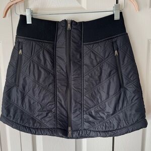 Prana Black Quilted Mini Skirt
